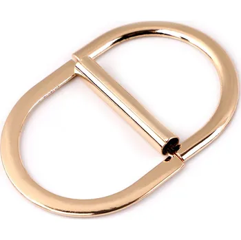 Kovová spona dvojitá, průvlek 35 mm růžové zlato 18 ks