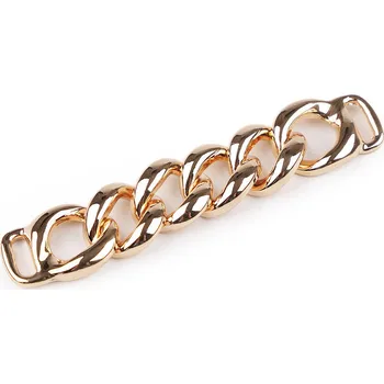 Designový řetízek na zdobení oděvů a plavek 1,7x8 cm růžové zlato 15 ks