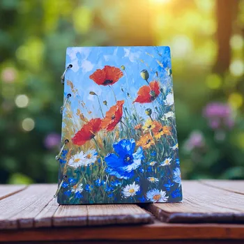 art-wood.cz Dřevěný zápisník - luční kvítí barva 2