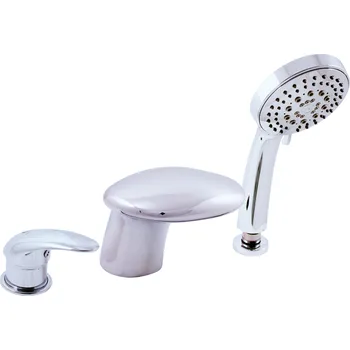 Vodovodní baterie DUNAJ - Vanová baterie 3-otvorová, vodopád, Chrom D471.0Y, RAV Slezák Barva: Chrom, Rozměr: 3,8"