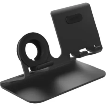 AhaStyle ST04 hliníkový stojánek pro iPhone / Apple Watch - černý