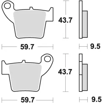 Brzdová destička brzdové destičky, BRAKING (sintrovaná směs CM46) 2 ks v balení M501-330