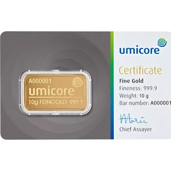 Umicore 10g investiční zlatý slitek