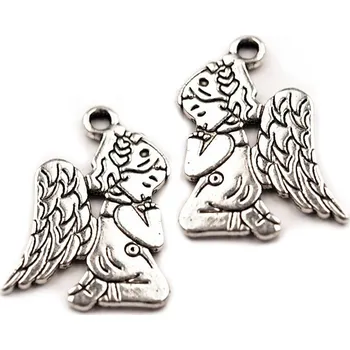 Přívěsek anděl 17x20 mm platina 20 ks