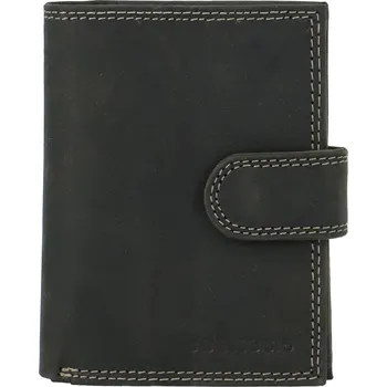Peněženka Pánská kožená peněženka na výšku Bellugio Silas, černá