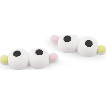 Silikonové oči 3D k nalepení bílá 10 ks