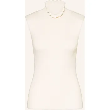 Darling Harbour Dámský Pletený Top S Volánky, režná, 38