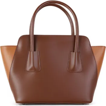 Kabelka ITALSKÉ Kožená kabelka elegantní Italská hněda Klaudia