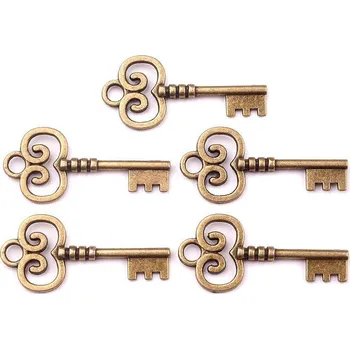 Přívěsek KLÍČ 19x40mm staromosaz 20 ks