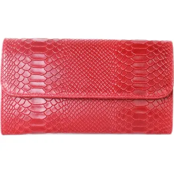 Kabelka ITALSKÉ Červené kožené psaníčko do společnosti Margitka