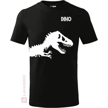 Chlapecké tričko Dino T-Rex, dětské, černá, 146 (Dětské tričko s dinosaurem)