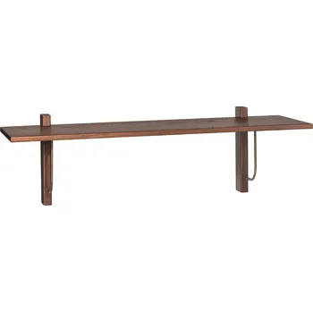 police Audo CPH Hnědá dubová nástěnná police AUDO CORBEL 100 x 45 cm