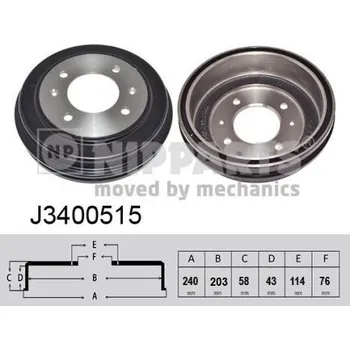Brzdový buben Brzdový buben NIPPARTS J3400515