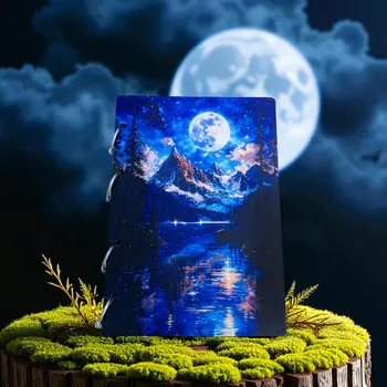 art-wood.cz Dřevěný zápisník - Lunární panorama