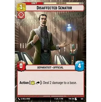 Sběratelská karetní hra Disaffected Senator 424 - Twilight of the Republic: Extras Typ karty: Standard