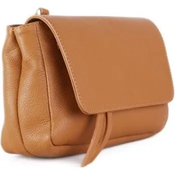 Kabelka ITALSKÉ Kožená kabelka crossbody Vera Pelle camel Lalia