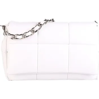 Kabelka ITALSKÉ Kvalitní bíle dámské kožené kabelky crossbody Massima