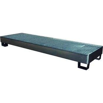 Olejová vana Záchytná vana na olej, s roštem, 230 litrů, délka 180 cm, s nožičkami