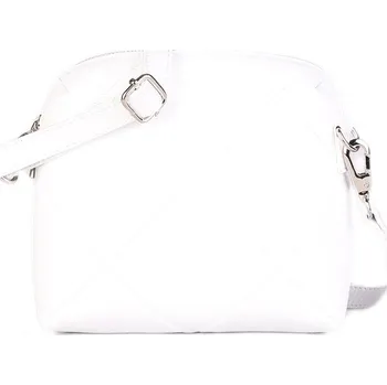 Kabelka ITALSKÉ Dámské malé kožené kabelky prošívané bíle Stanislava