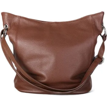 Kabelka ITALSKÉ Hnědé dámské levné kožené kabelky Morena