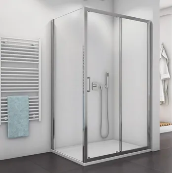 Ronal TOP-LINE S TLS2+TOPF2 sprchový kout obdélníkový 140x80 cm Profil: Bílá, Sklo: Hladké čiré, Rozměr: 140x80 cm