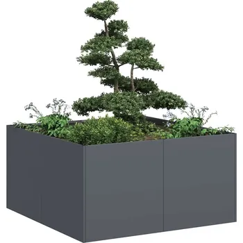 Truhlík vidaXL Truhlík 80x80x40 cm ocel válcovaná za studena [860744] Barva: antracitová