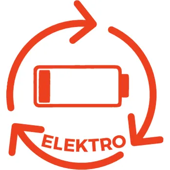 Papír Označto Nálepka/štítek na odpadkové koše, RECYKLACE - ELEKTRO 8cm