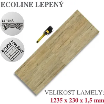 vinylová podlaha Vinylová podlaha DP 9504 Buk rustikal Varianta: Ecoline Lepený