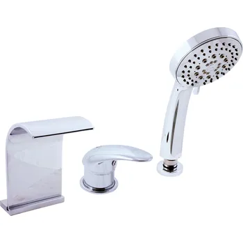 Vodovodní baterie DUNAJ - Vanová baterie 3-otvorová, vodopád, Chrom D467.0Y, RAV Slezák Barva: Chrom, Rozměr: 3,8"