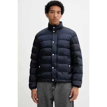Péřová bunda Tommy Jeans tmavomodrá barva, zimní, DM0DM21937 59X, vel. XL
