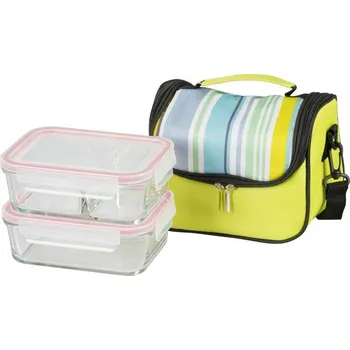 Dóza na potraviny Dóza MagicHome, sada 2 ks, 2 x 900 ml, obdĺžniková, s chladiacim boxom, termobox, termo taška