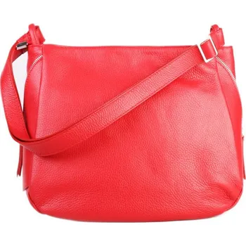 Kabelka ITALSKÉ Dámské italské kožené kabelky červené Melana