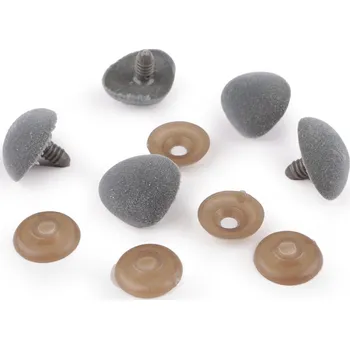 Čumák sametový s pojistkou 20x25 mm šedá 30 sada