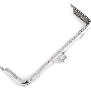 Rámeček na výrobu kabelky našívací 15,5x9 cm nikl 50 ks