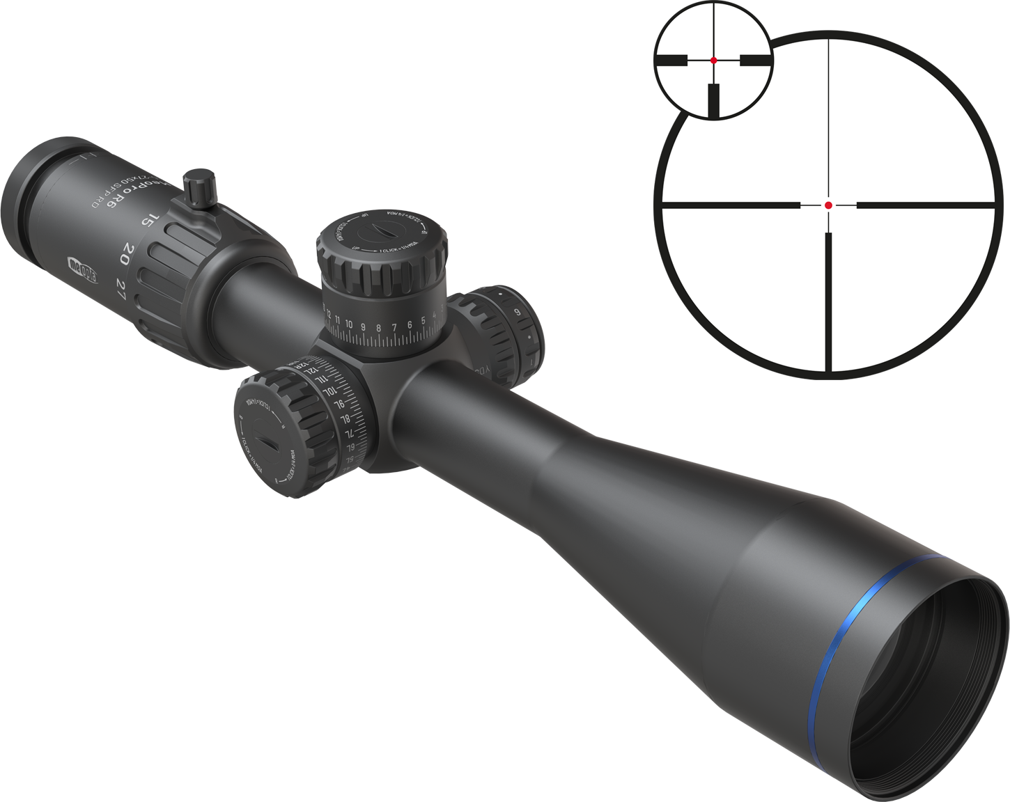 Meopta Puškohled MeoPro R6 4,5-27x50 SFP RD Záměrná osnova: 4C
