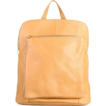 Kabelka ITALSKÉ Dámské kožené batohy do školy Navaro camel