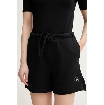 Dámské kraťasy Kraťasy United Colors of Benetton dámské, černá barva, high waist, 31NB3900Q 99X, vel. M