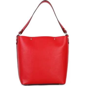 Kabelka ITALSKÉ Dámské jedinečné kožené kabelky Edita červené