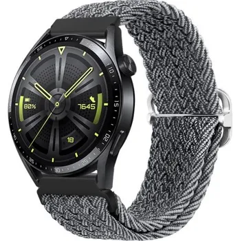 Řemínek na hodinky BSTRAP | BStrap Braid Nylon reminek na Samsung Galaxy Watch Active 2 40/44mm, gray black (SSG034C04)