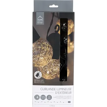 Dekorativní svítidlo Intesi Girlanda s průhlednými 10 LED žárovkami