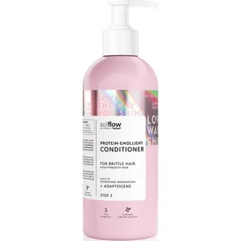so!flow High Porosity Hair Protein-Emollient Conditioner posilující kondicionér pro lámavé a namáhané vlasy 400 ml