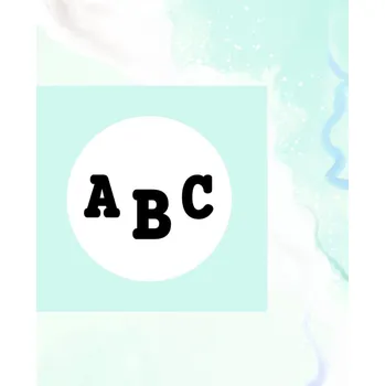 Dóza na potraviny Označto Štítek, nálepka do dětského pokoje, černá na bílém podkladu - Písmena, čtení