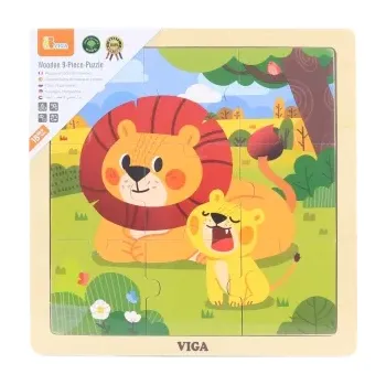 Puzzle Viga puzzle 9 dílků lvi
