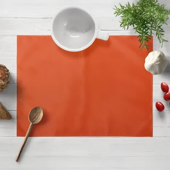prostírání Saténové prostírání na stůl polyesterový Satén LUX-045 Cihlově červené 35x45 cm
