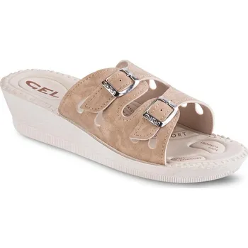 Dámské pantofle Dámské anatomické pantofle na klínku béžové vel. 41