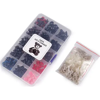 Sada očí a sametových čumáků s pojistkou 242 sad mix 1 sada