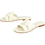 esmara® Dámské kožené pantofle (bílá, 41)