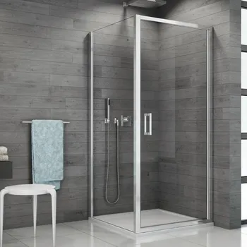 Ronal TOP-LINE S TLSP+TOPF2 sprchový kout obdelníkový 80x90 cm Profil: Bílá, Sklo: Durlux 22, Rozměr: 90x80 cm