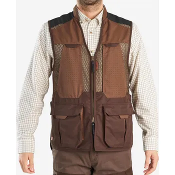 SOLOGNAC Lovecká vesta 520 hnědá V2 M KAŠTANOVÁ