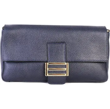 Kabelka ITALSKÉ Dámské kožené kabelky Leona modrá